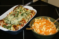 Lasanga Rolls with Carrot and Apple Salad