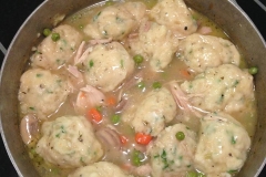Shredded Chicken with Buttermilk Dumplings