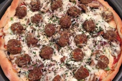 meatball pizza ("Build the Hate")